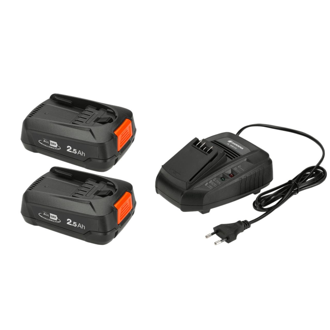Akku Starter-Kit P4A 2 x PBA 18V/45 2,5 Ah + AL 1830 CV